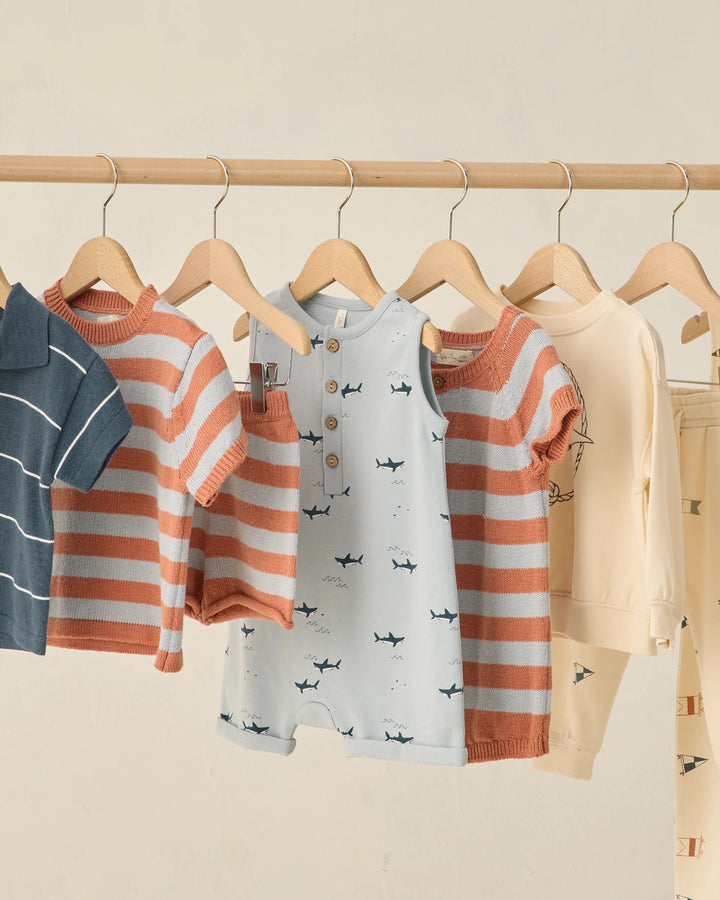 Rylee + Cru Davis Romper - Sharks