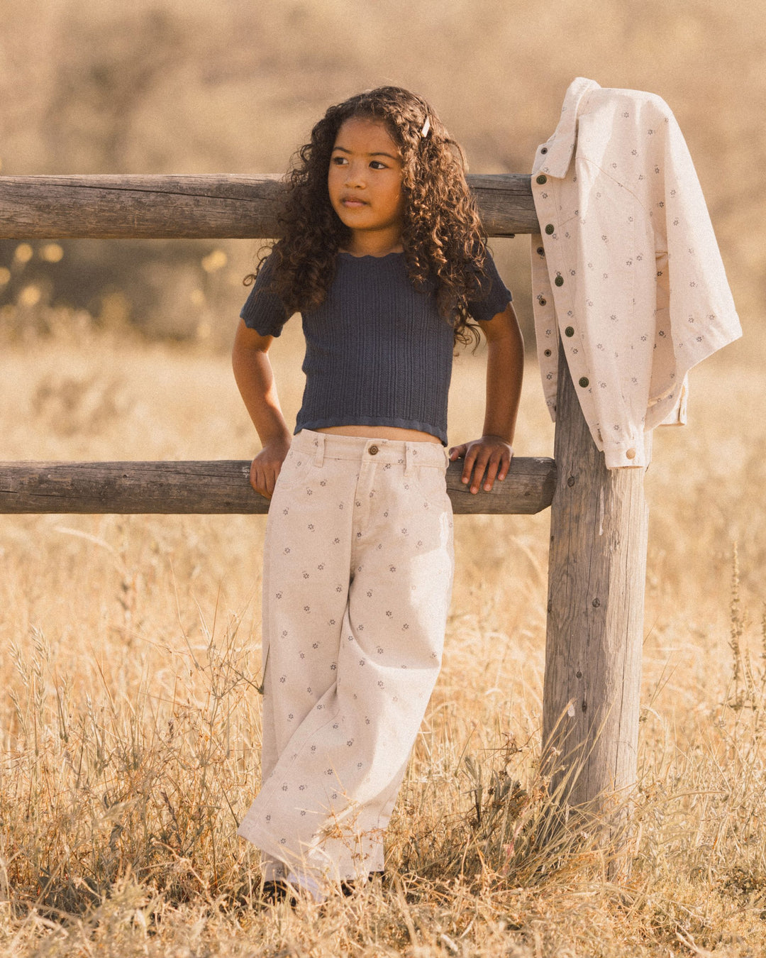 Rylee + Cru Straight Leg Pant - Blue Daisy