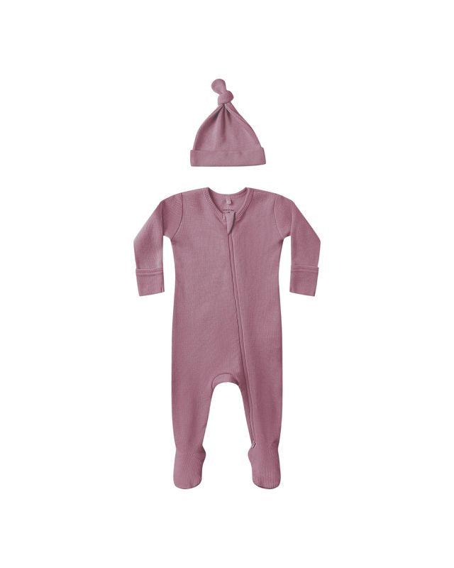 Quincy Mae Waffle Sleep Set - Mulberry