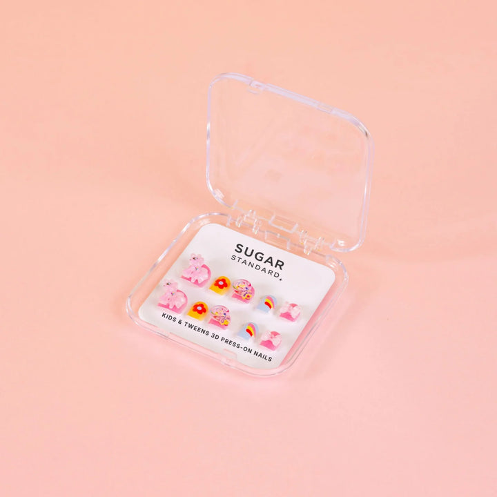 Sugar Standard Kids 3D Press-On Nails – Rainbow Pony