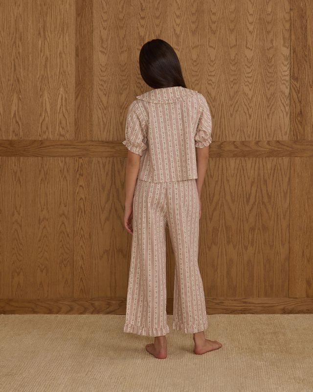 Rylee + Cru Teen Ruffle Pajamas - Candy Cane Stripe