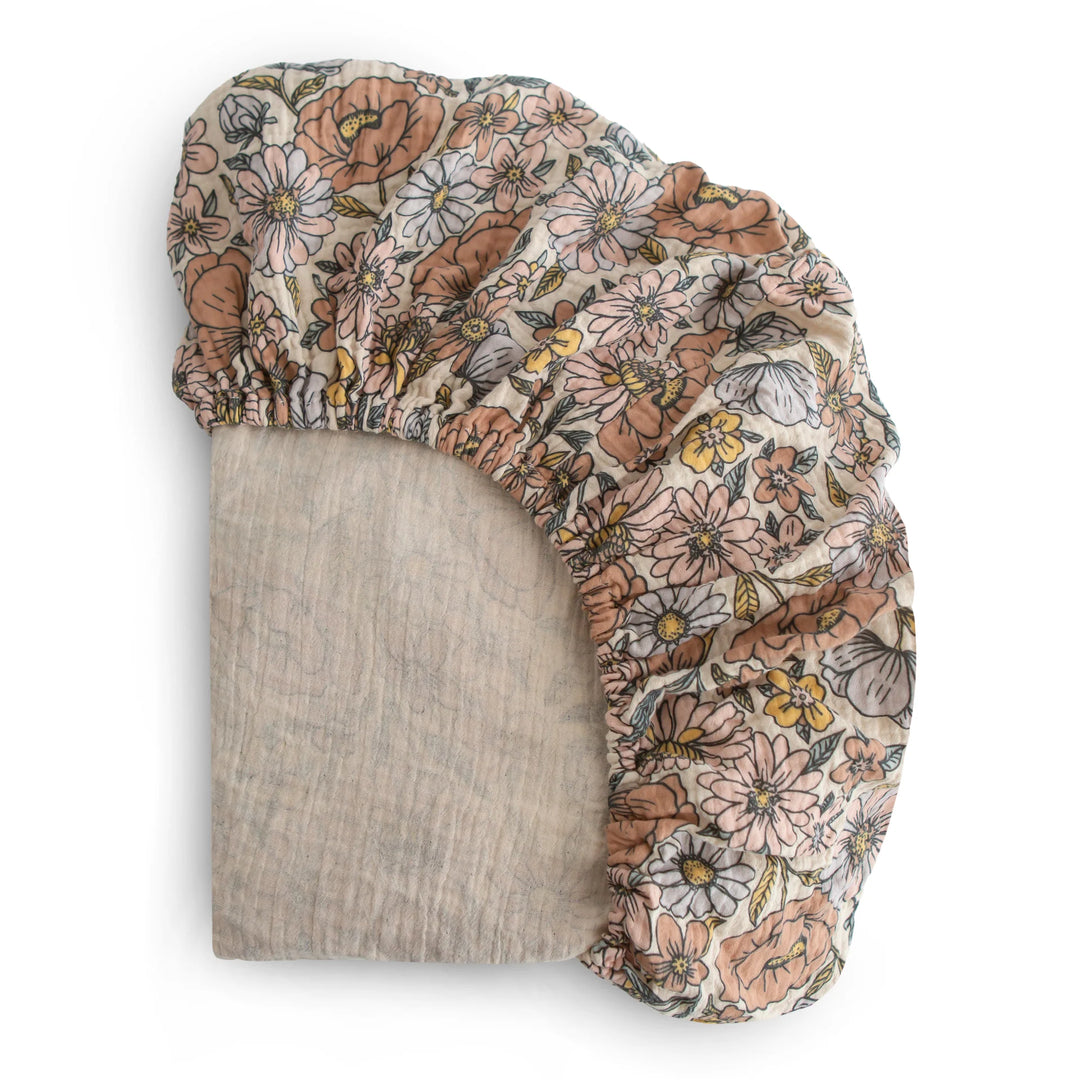 Mushie Extra Soft Muslin Crib Sheet