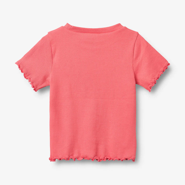 Wheat Rib Short Sleeve T-shirt Alicia - Watermelon