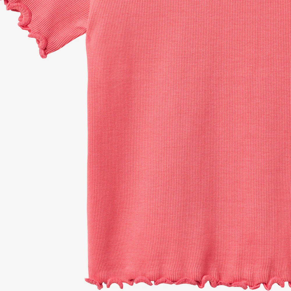 Wheat Rib Short Sleeve T-shirt Alicia - Watermelon