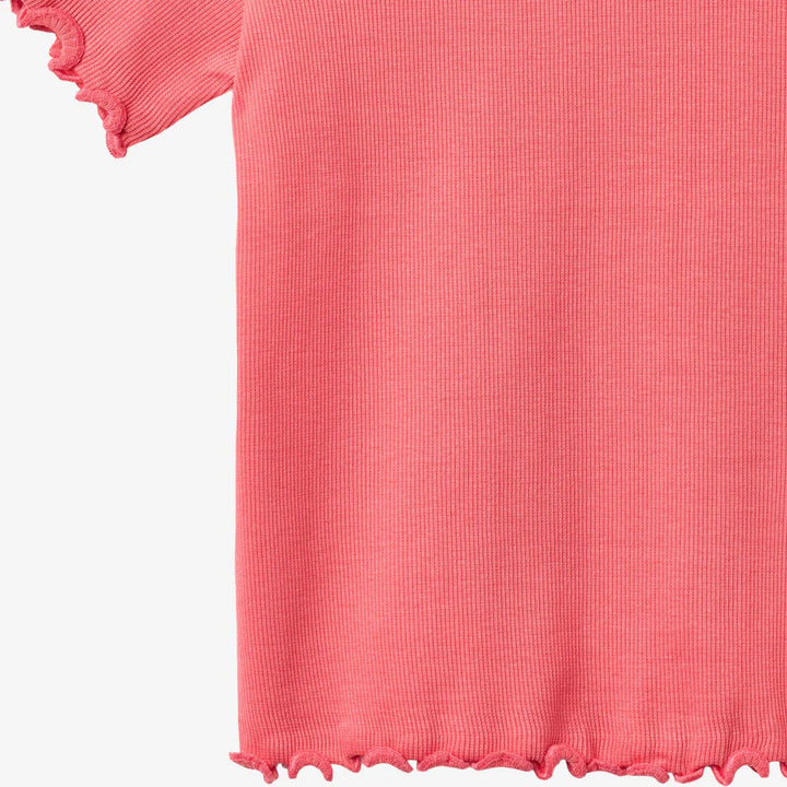 Wheat Rib Short Sleeve T-shirt Alicia - Watermelon