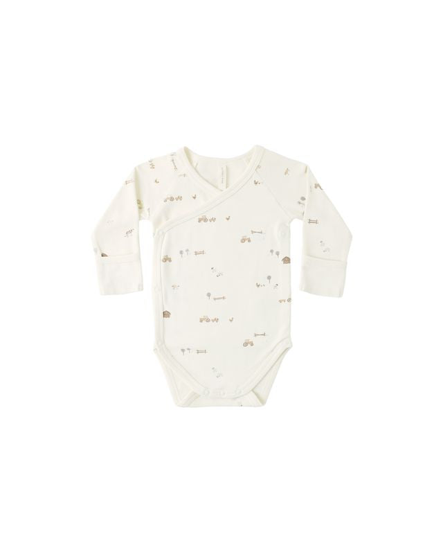 Quincy Mae Side Snap Bodysuit - Farm