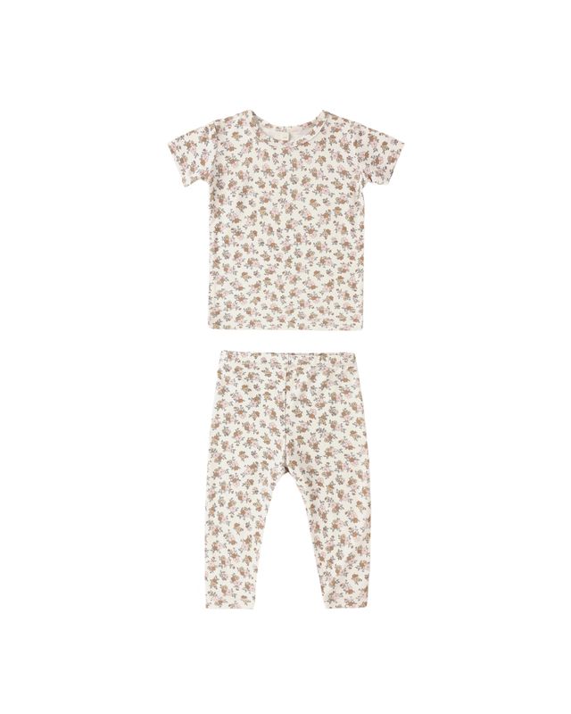 Quincy Mae Evie Bamboo Short Sleeve Pajama Set - Wildflower