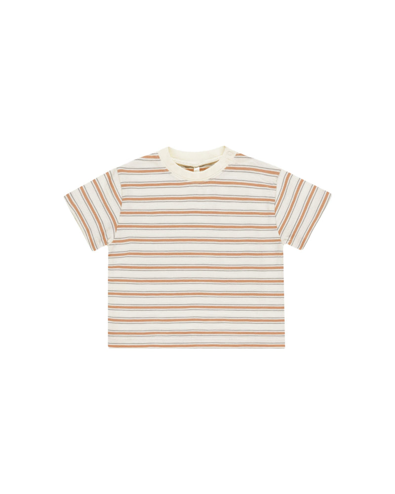 Rylee + Cru Relaxed Tee - Grapefruit Stripe