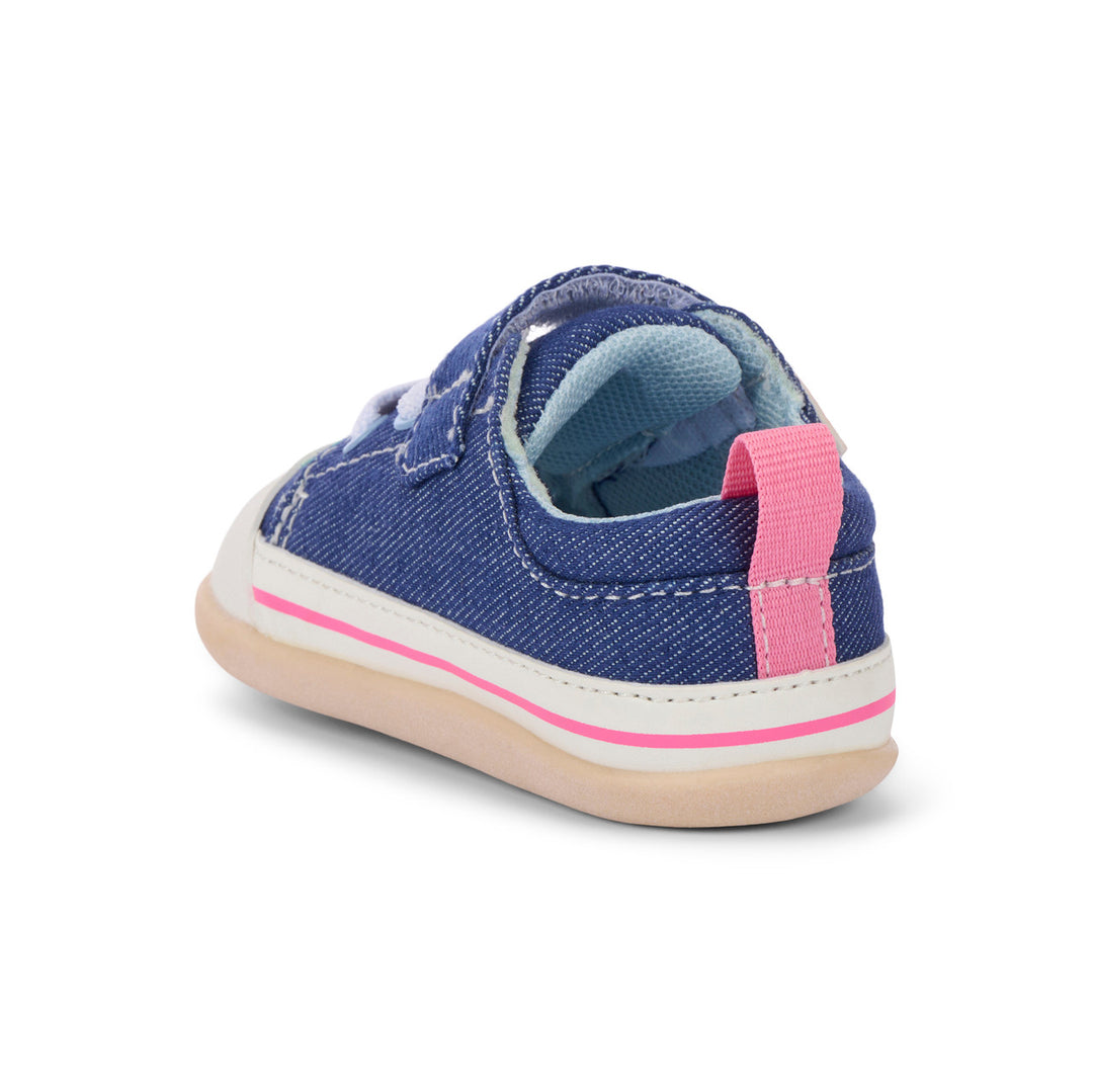 See Kai Run Stevie Mini Sneaker - Blue Denim/Garden