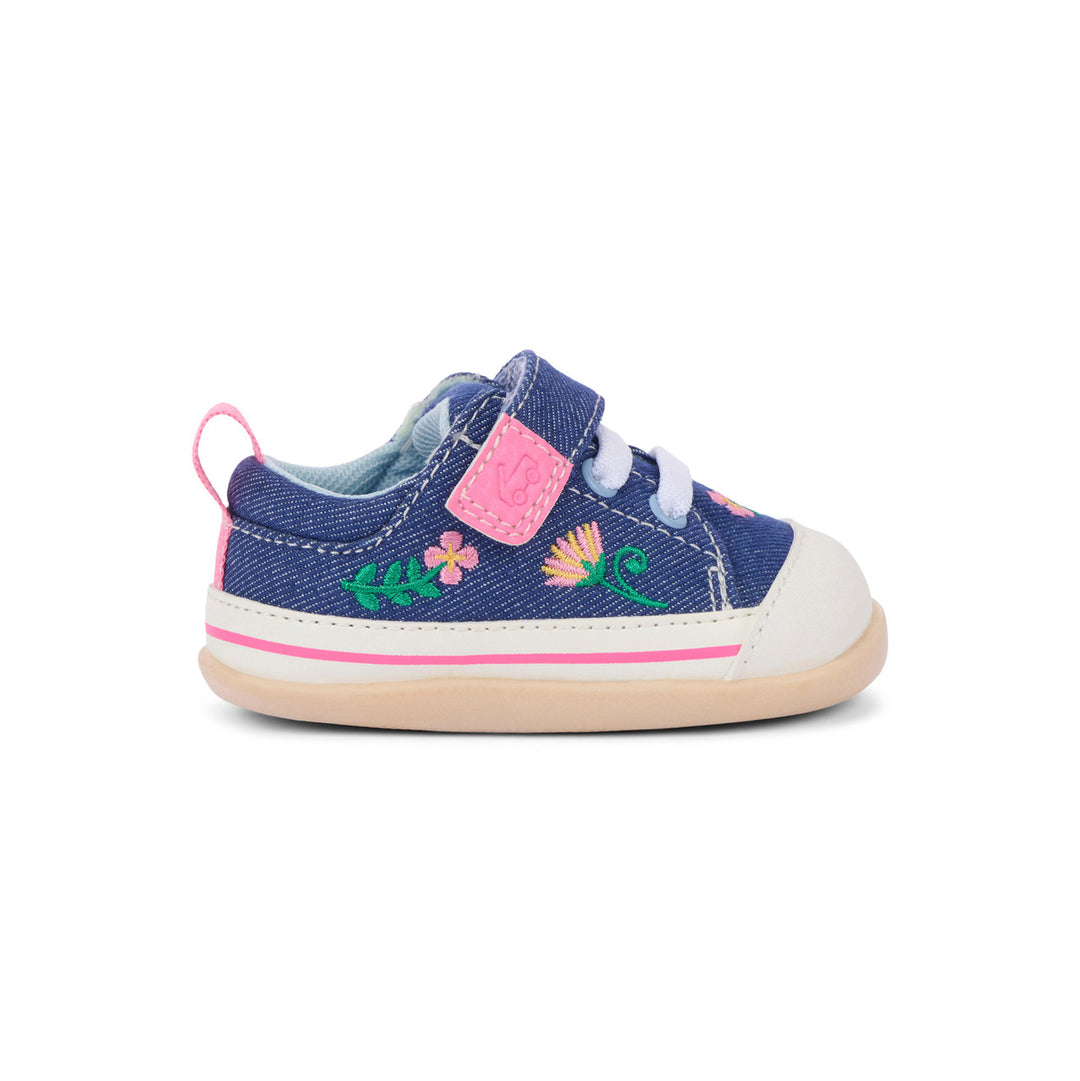 See Kai Run Stevie Mini Sneaker - Blue Denim/Garden