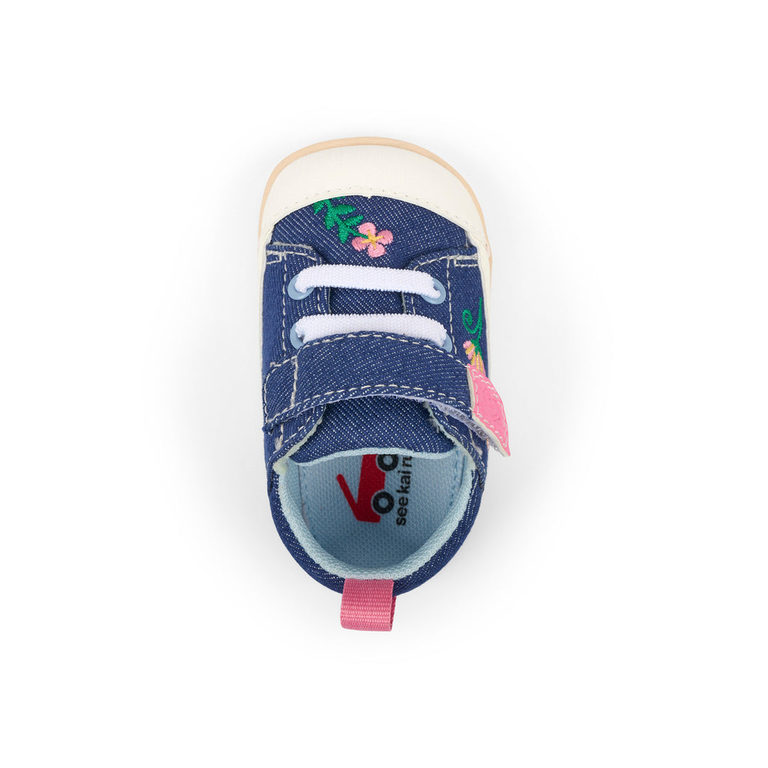See Kai Run Stevie Mini Sneaker - Blue Denim/Garden