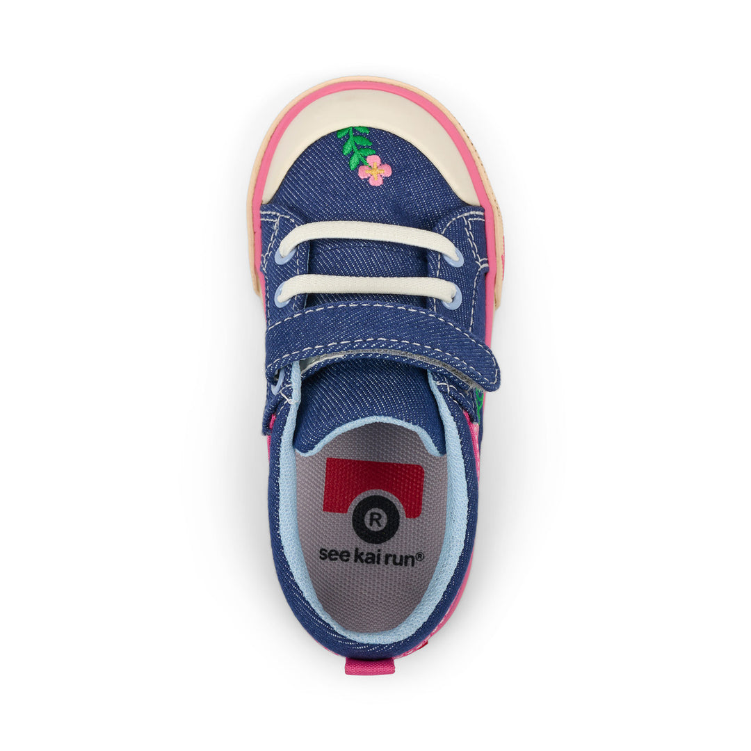 See Kai Run Kristin Sneaker - Blue Denim/Garden