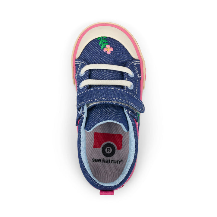 See Kai Run Kristin Sneaker - Blue Denim/Garden