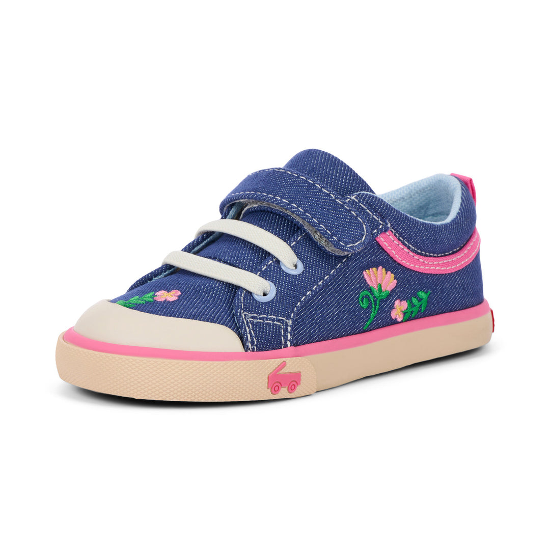 See Kai Run Kristin Sneaker - Blue Denim/Garden