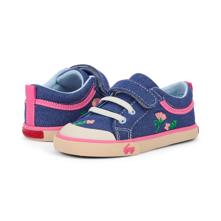 See Kai Run Kristin Sneaker - Blue Denim/Garden