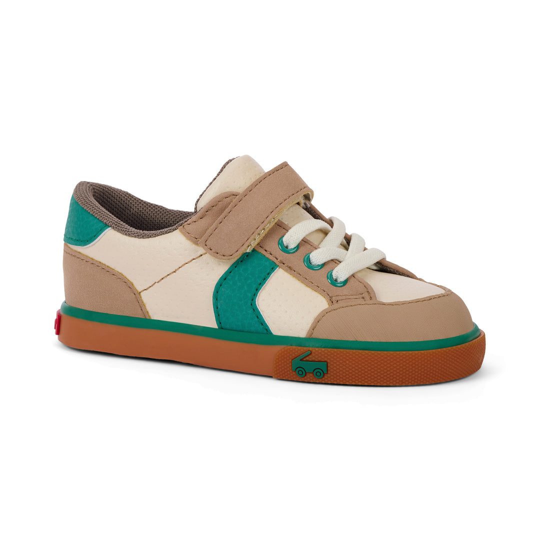 See Kai Run Connor Sneaker - Beige/Jungle Green