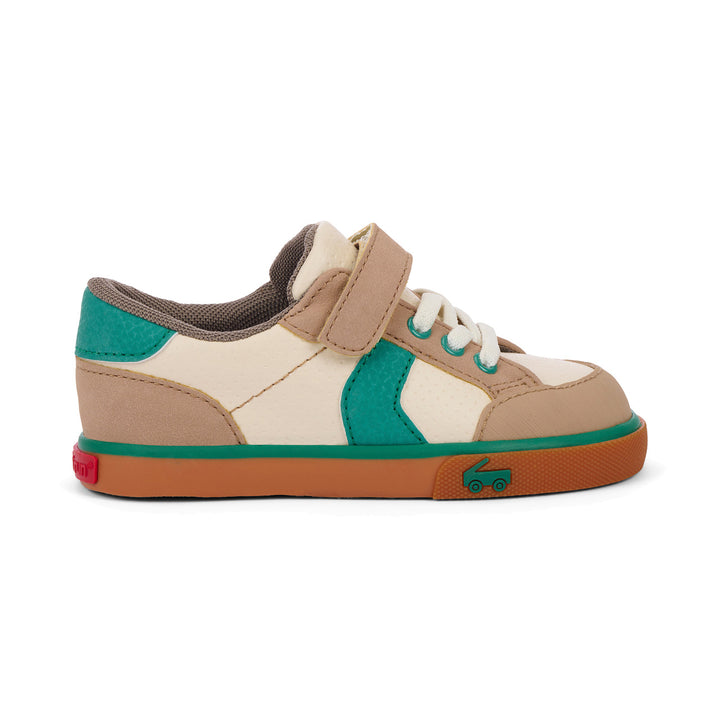 See Kai Run Connor Sneaker - Beige/Jungle Green