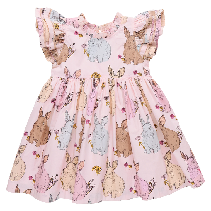 Pink Chicken Girls Jennifer Double Ruffle Dress - Vintage Bunny