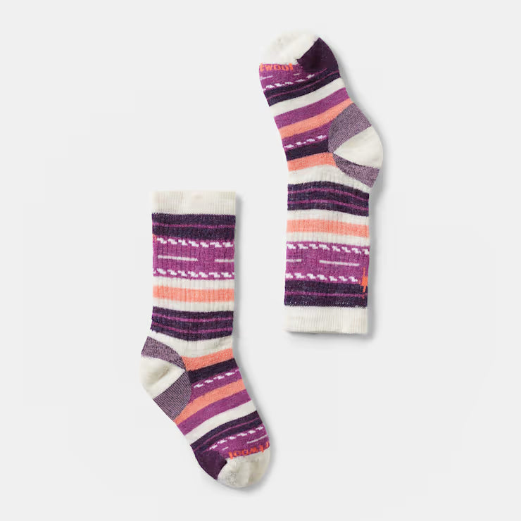 Smartwool Kids' Hike Margarita Crew Socks - Moonbeam