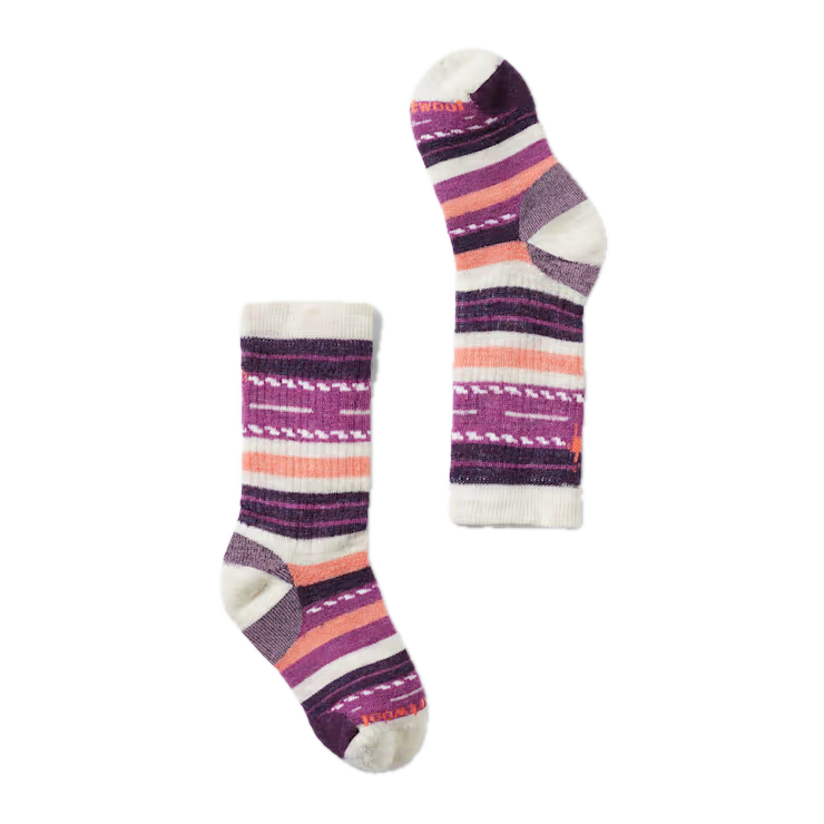 Smartwool Kids' Hike Margarita Crew Socks - Moonbeam