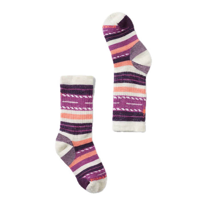 Smartwool Kids' Hike Margarita Crew Socks - Moonbeam
