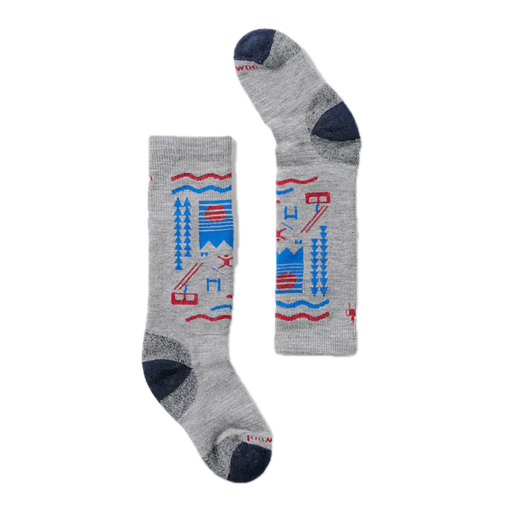 Smartwool Kids' Wintersport Ski Day Over The Calf Socks - Light Grey