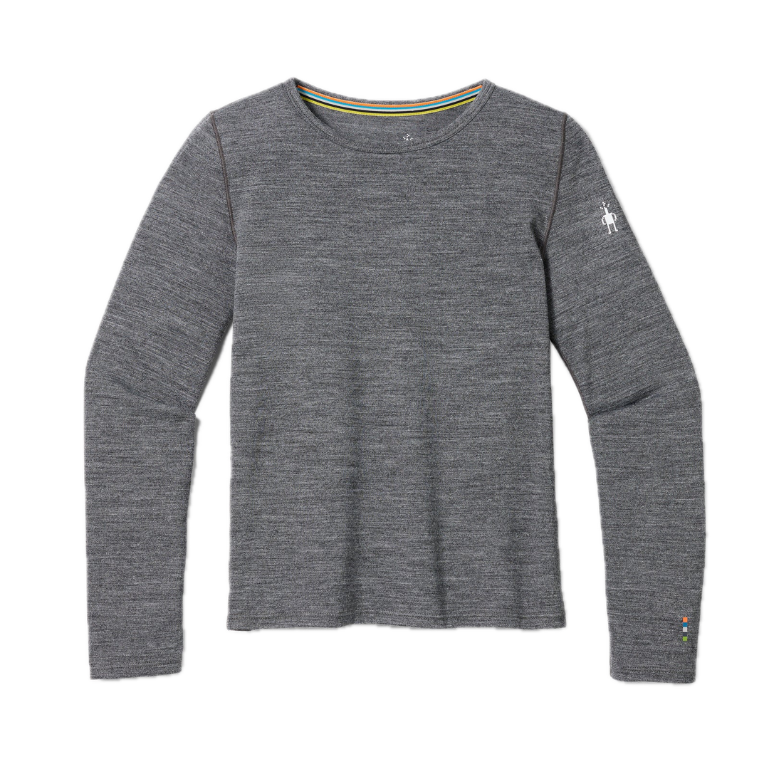 Smartwool Kids' Classic Merino Blend Base Layer Crew - Charcoal Heather