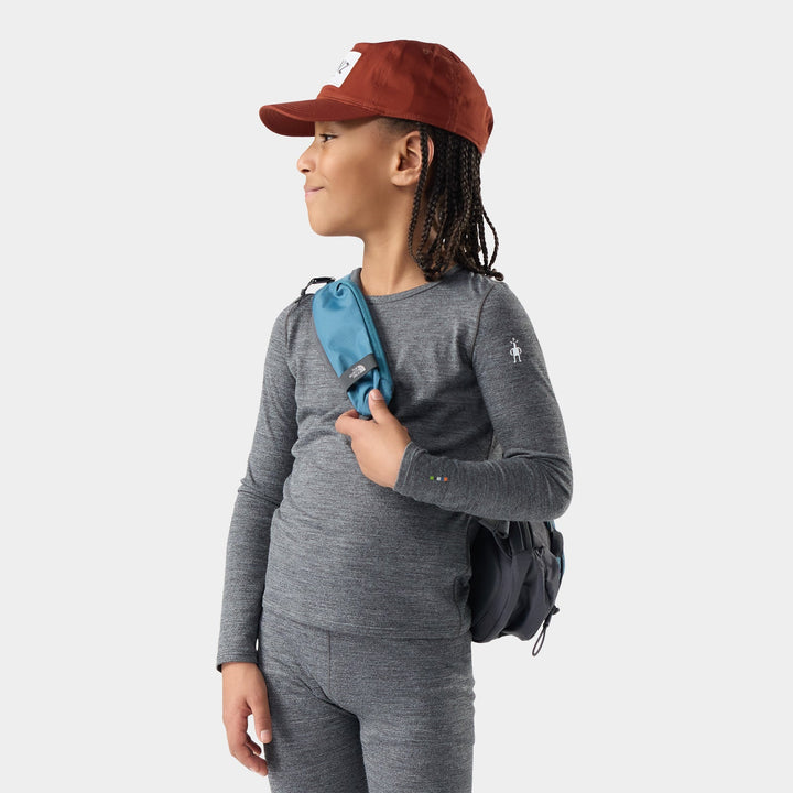 Smartwool Kids' Classic Merino Blend Base Layer Crew - Charcoal Heather