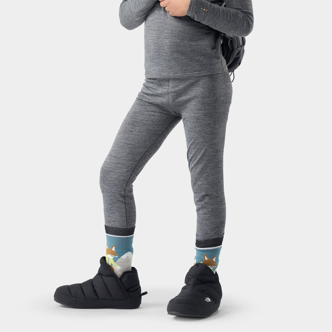 Smartwool Kids' Classic Merino Blend Base Layer Bottom - Charcoal Heather
