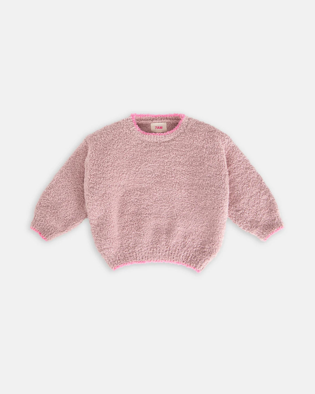 7AM Enfant Boxy Sweater Fuzzy - Ash Rose