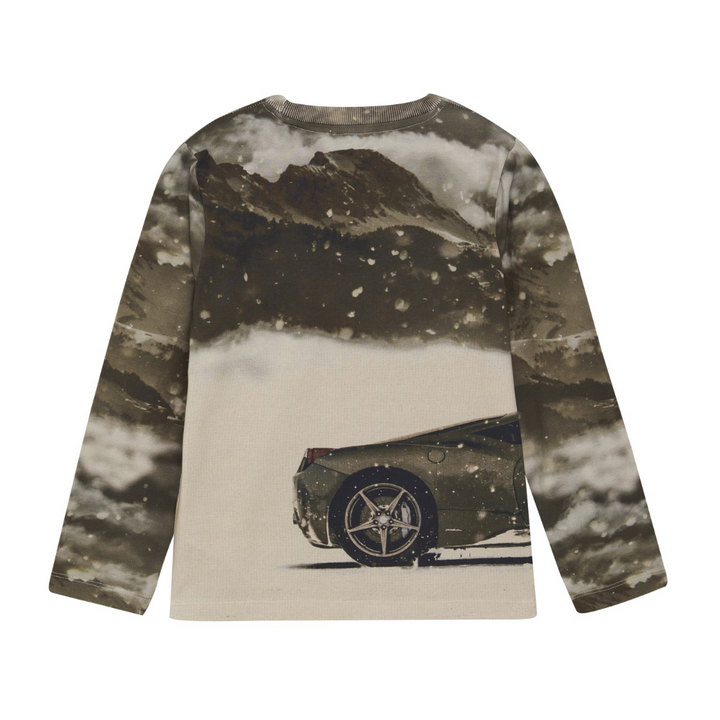 Minymo Long Sleeve Car T-Shirt - Sepia