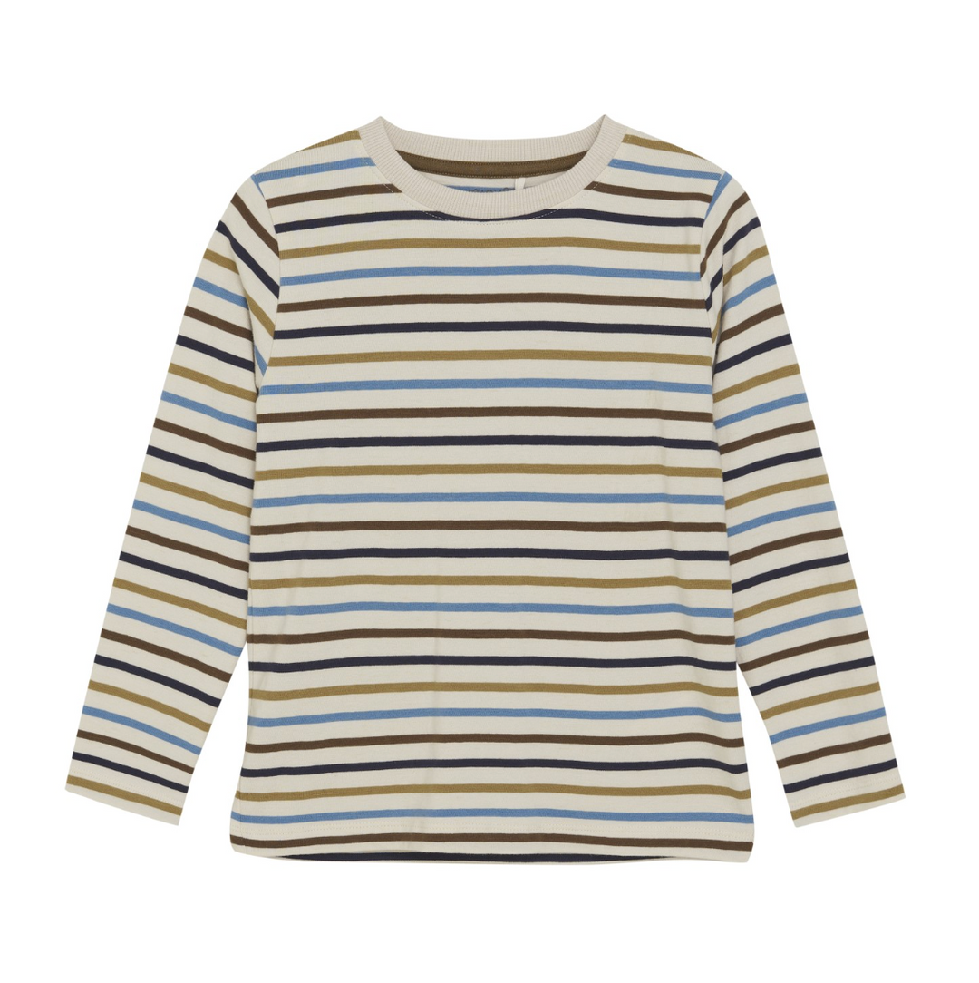 Minymo Long Sleeve Striped T-Shirt - Sandshell