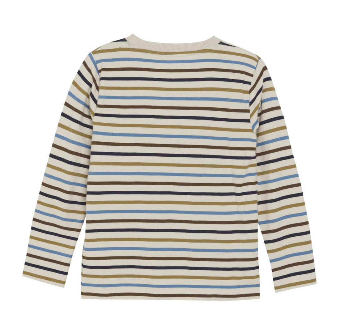 Minymo Long Sleeve Striped T-Shirt - Sandshell