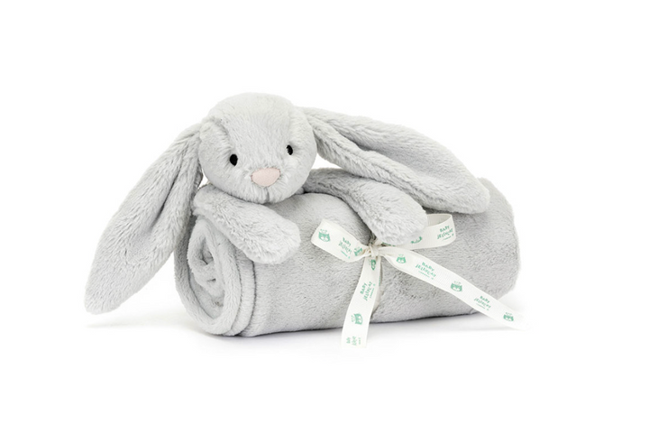 Jellycat Bashful Bunny Blankie - Silver