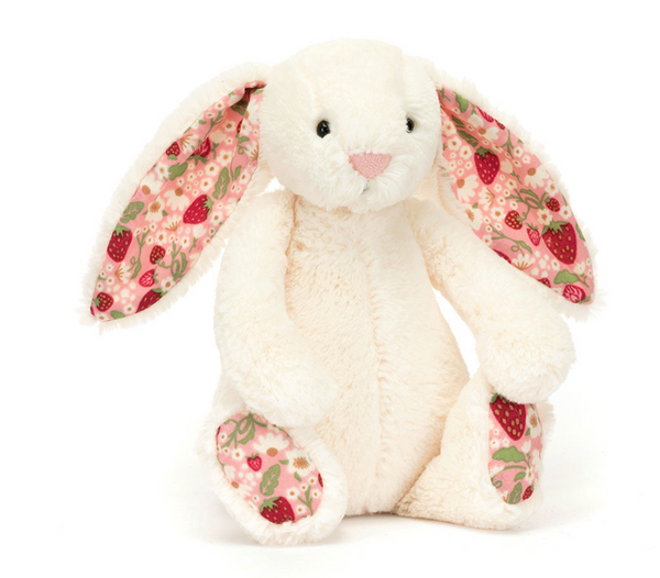 新品　 Blossom Cream Bunny Small 花柄 Jellycat Blossom Cream Bunny 'Berry' - Small – Hopscotch Kids