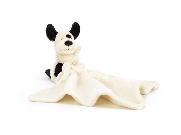 Jellycat Bashful Black and Cream Puppy Soother