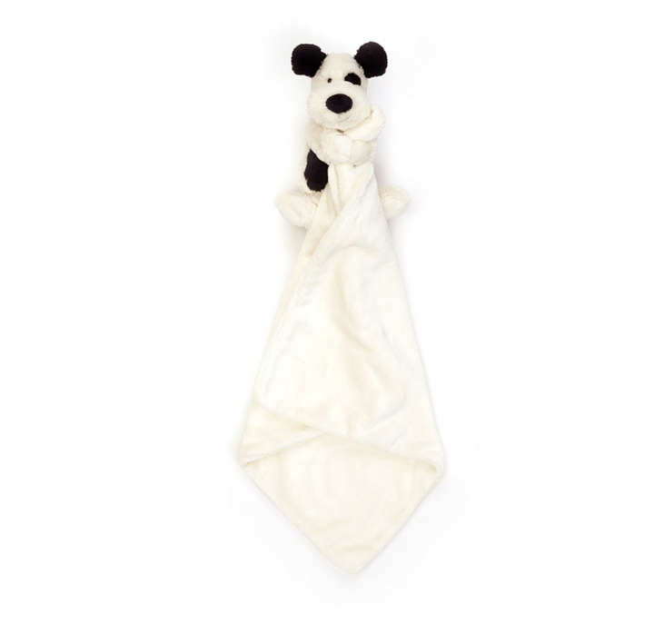 Jellycat Bashful Black and Cream Puppy Soother