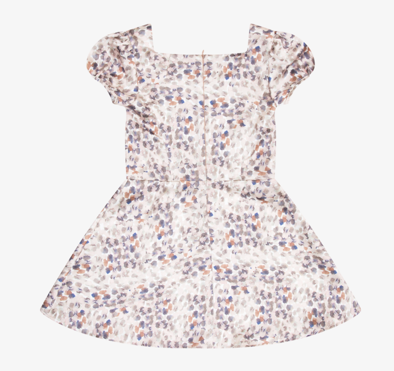 Tenly Satin Puff Sleeve Jubilee Dress - Desert Sand