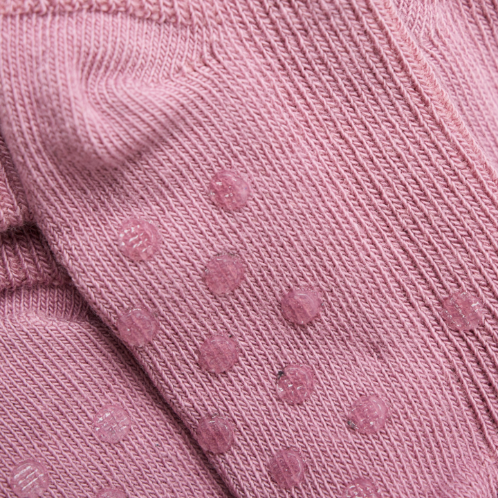 Minymo Ribbed Grippy Baby Socks - Orchid