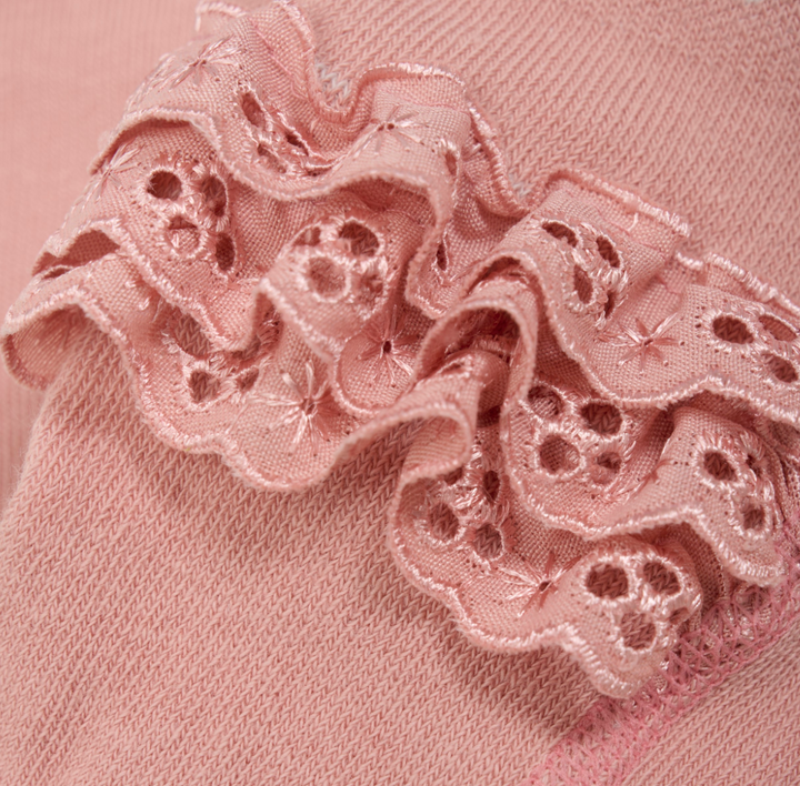 Minymo Lace Tights - Rose Cloud