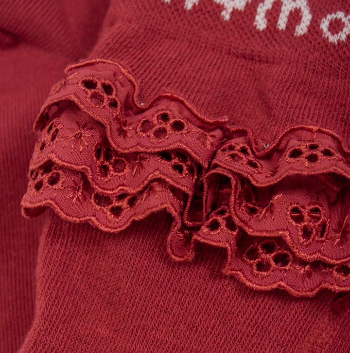 Minymo Lace Tights - Rio Red