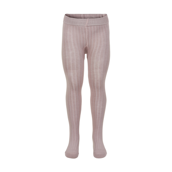 Minymo Ribbed Tights 2-Pack - Rose Smoke