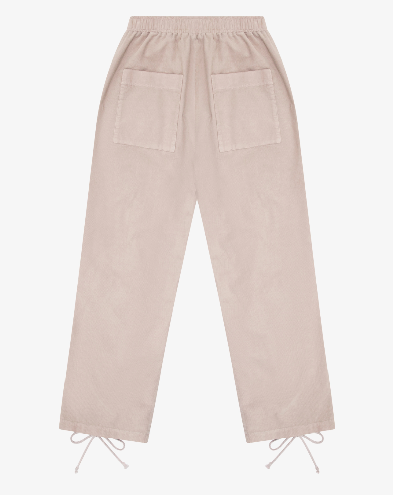 Tenly Corduroy Utility Ruched Pant - Soy Latte