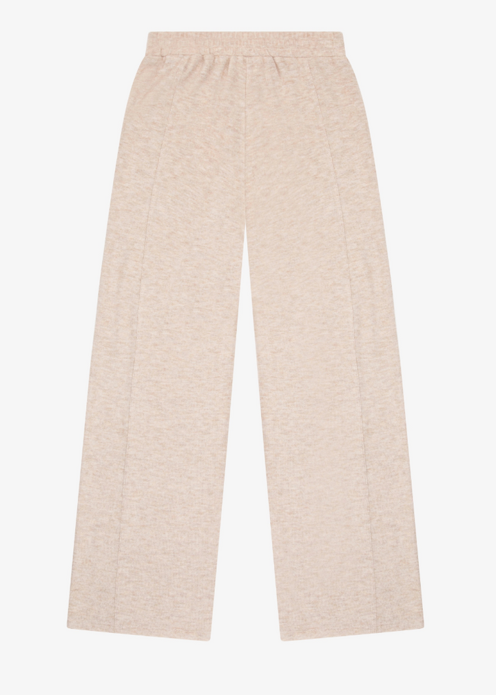 Tenly Hacci Jersey Wide Leg Pant - Latte