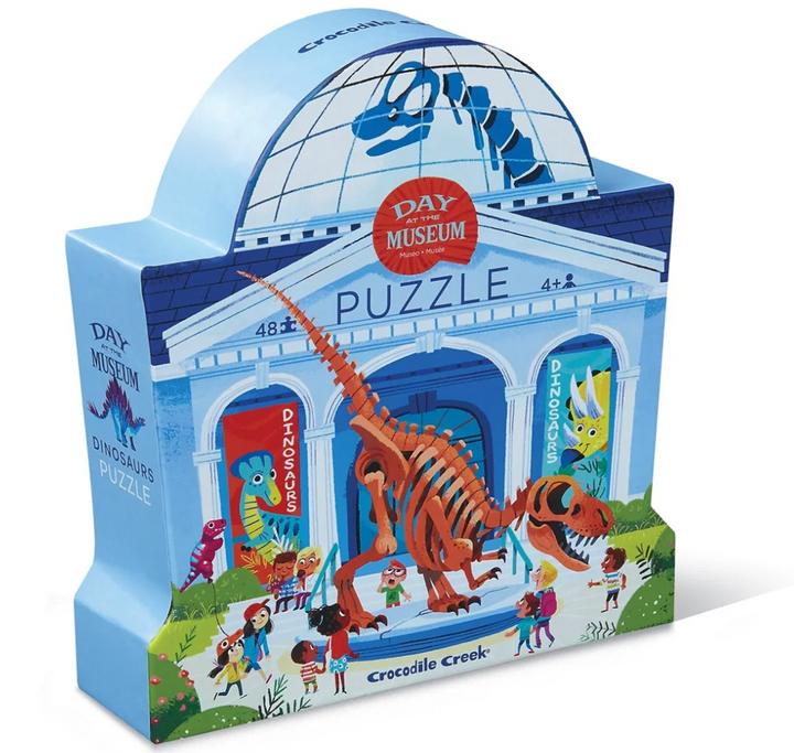 Crocodile Creek 48-Piece Puzzle - Day at the Dinosaur Museum