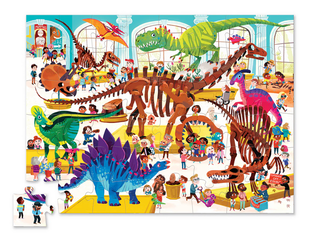 Crocodile Creek 48-Piece Puzzle - Day at the Dinosaur Museum