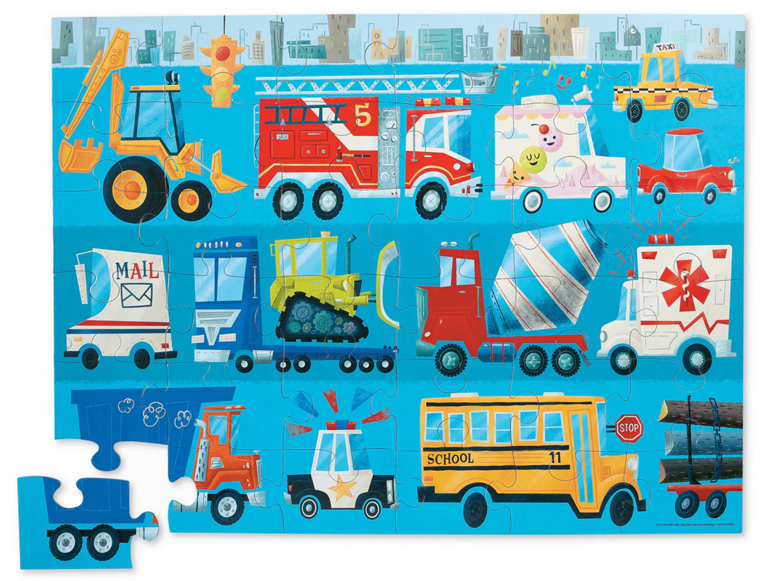 Crocodile Creek Crocodile Creek 36 Piece Floor Puzzle - Vehicles