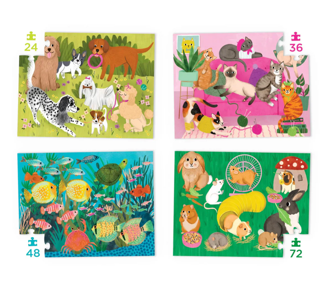 Crocodile Creek Crocodile Creek Four Puzzles - Playful Pets