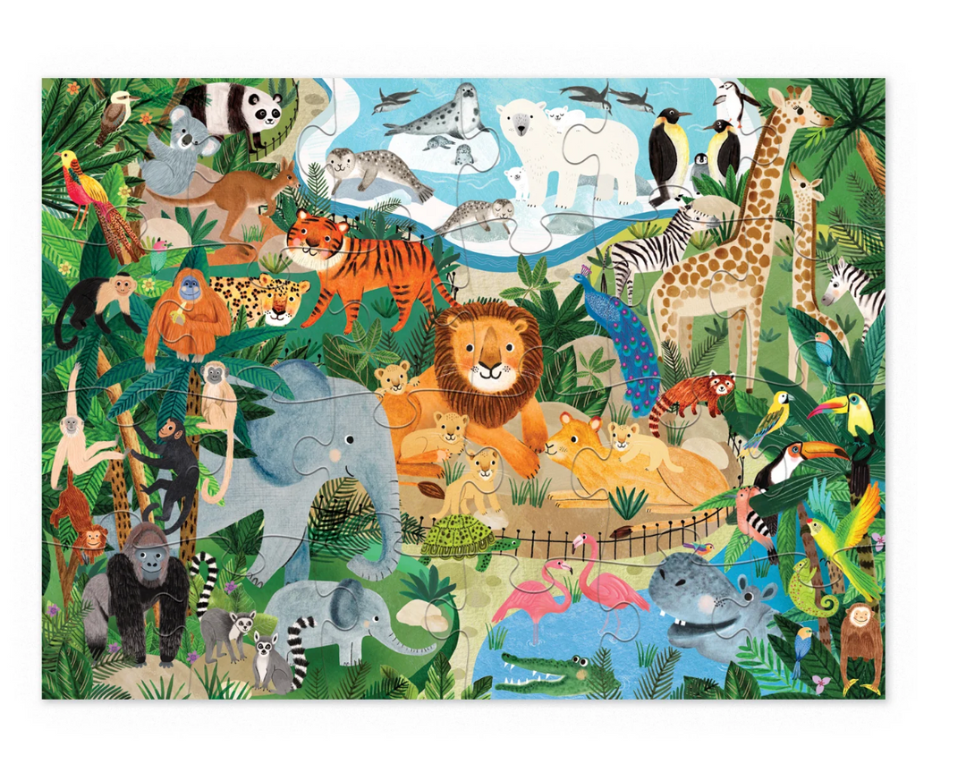Crocodile Creek 24-Piece Puzzle - Zoo