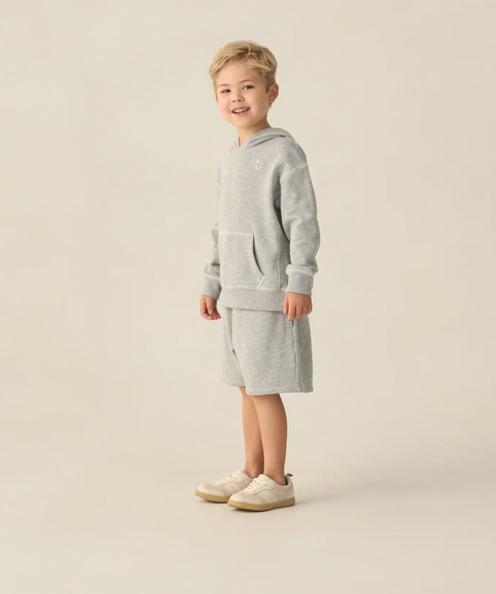 Rylee + Cru Boxing Short - Heathered Grey